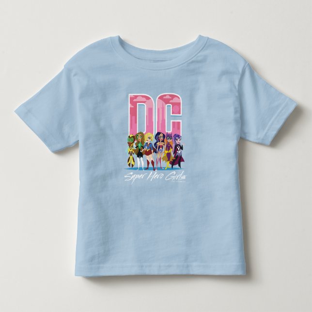 DC Super Hero Girls Lineup Kleinkind T-shirt (Vorderseite)