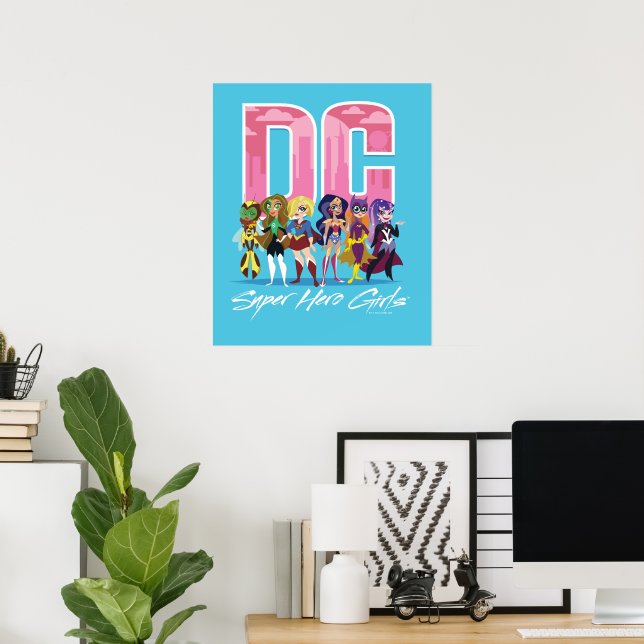 DC Super Hero Girls Lineup Poster (Heimbüro)
