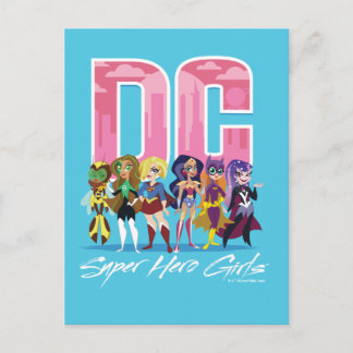 DC Super Hero Girls Lineup Postkarte