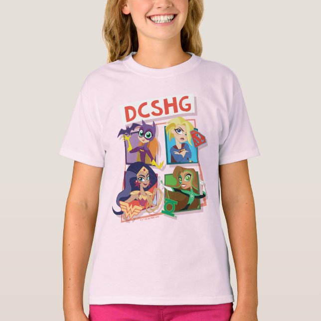 DC Super Hero Girls Quartett T-Shirt (Vorderseite)