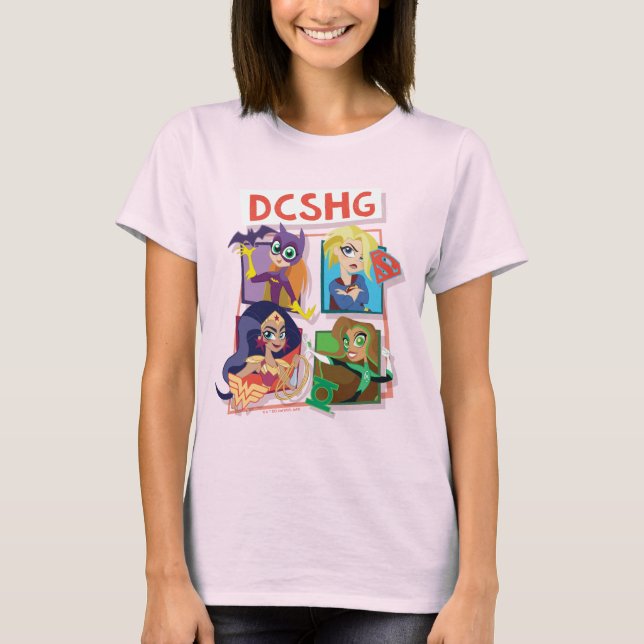 DC Super Hero Girls Quartett T-Shirt (Vorderseite)