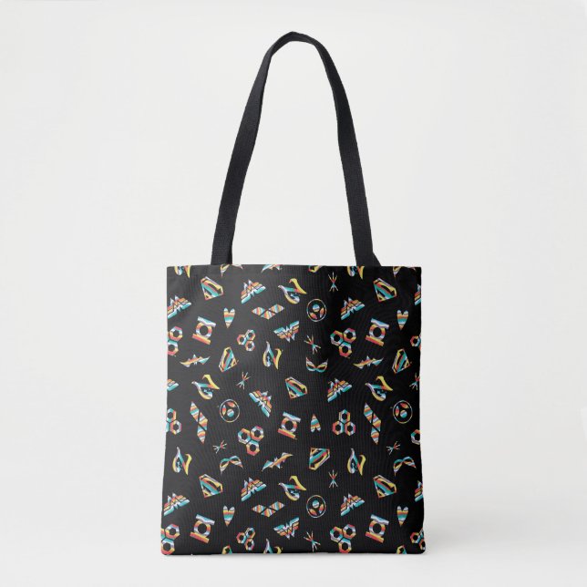 DC Super Hero Girls Rainbow Icon Muster Tasche (Vorderseite)