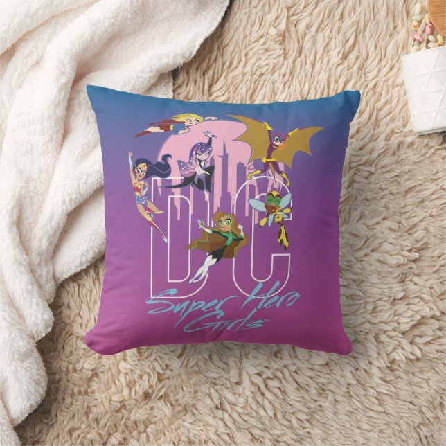 DC Super Hero Girls Skyline Kissen (Decke)