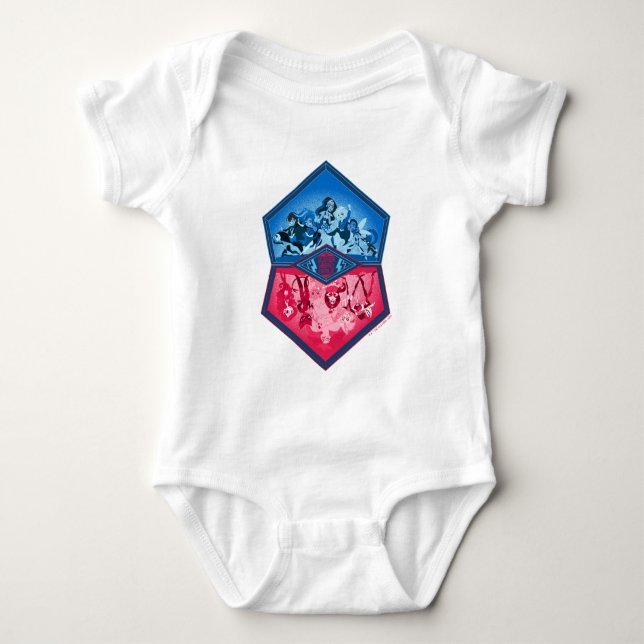 DC Super Hero Girls Teamwork Battle Baby Strampler (Vorderseite)