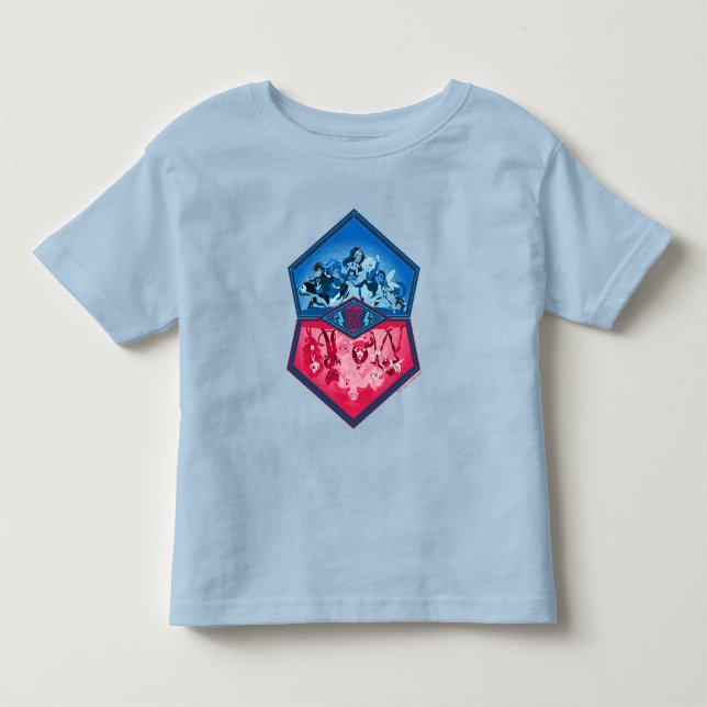 DC Super Hero Girls Teamwork Battle Kleinkind T-shirt (Vorderseite)
