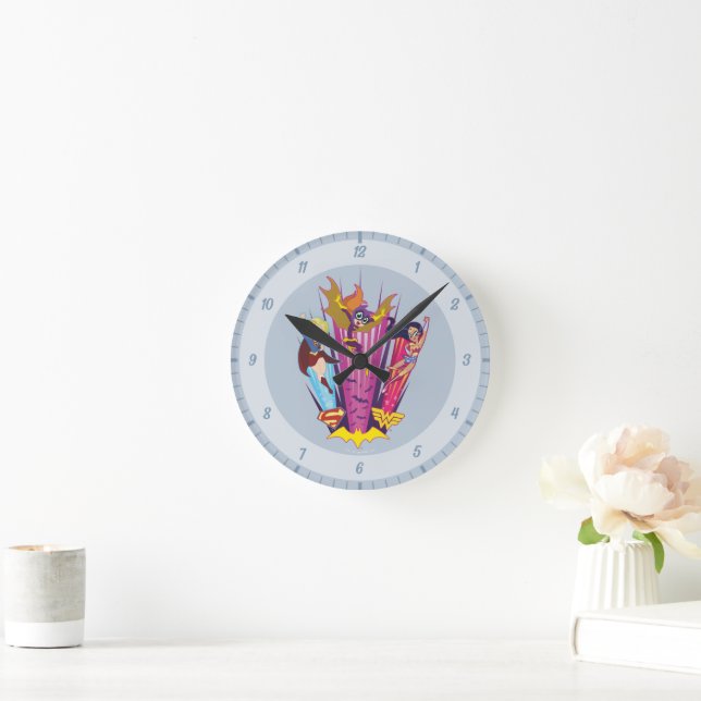 DC Super Hero Girls Trio Runde Wanduhr (Zuhause)
