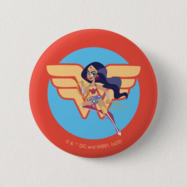 DC Super Hero Girls Wonder Woman Button (Vorderseite)