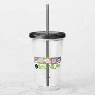 DC-Super-Schurken-Cartoon-Lineup Acryltrinkbecher