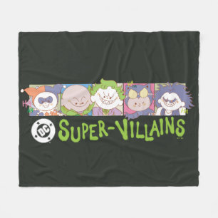 DC-Super-Schurken-Cartoon-Lineup Fleecedecke