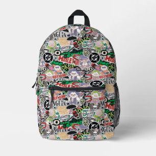 DC-Super-Schurken-Cartoon-Muster Bedruckter Rucksack