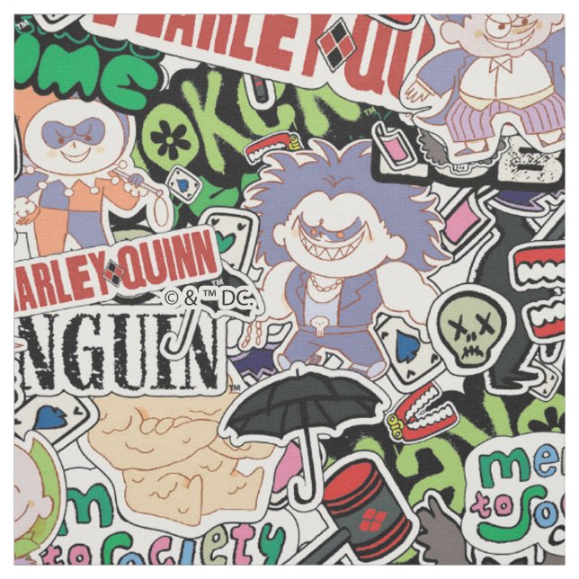 DC-Super-Schurken-Cartoon-Muster Stoff (Muster)