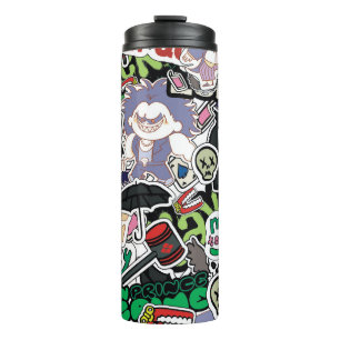DC-Super-Schurken-Cartoon-Muster Thermosbecher