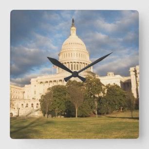 DC USA-, Washington, Hauptstadts-Gebäude Quadratische Wanduhr