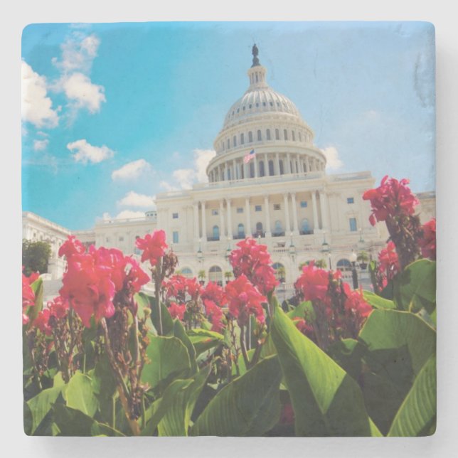 DC USA-, Washington, Hauptstadts-Gebäude Steinuntersetzer (Vorderseite)