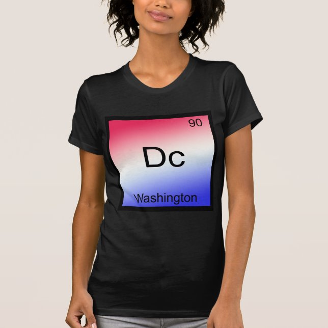 DC - Washington, City Chemistry Element Symbol T-Shirt (Vorderseite)
