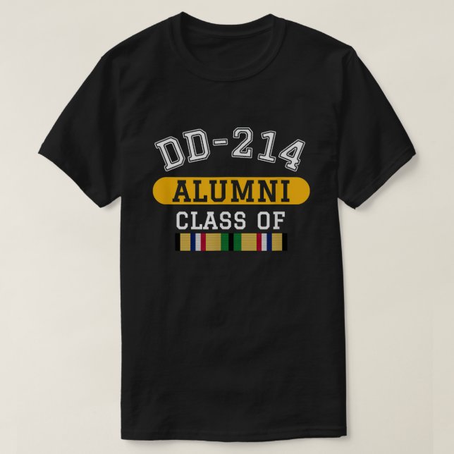 DD-214 Alumni-Klasse des Wüstensturms Veteran Prid T-Shirt (Design vorne)