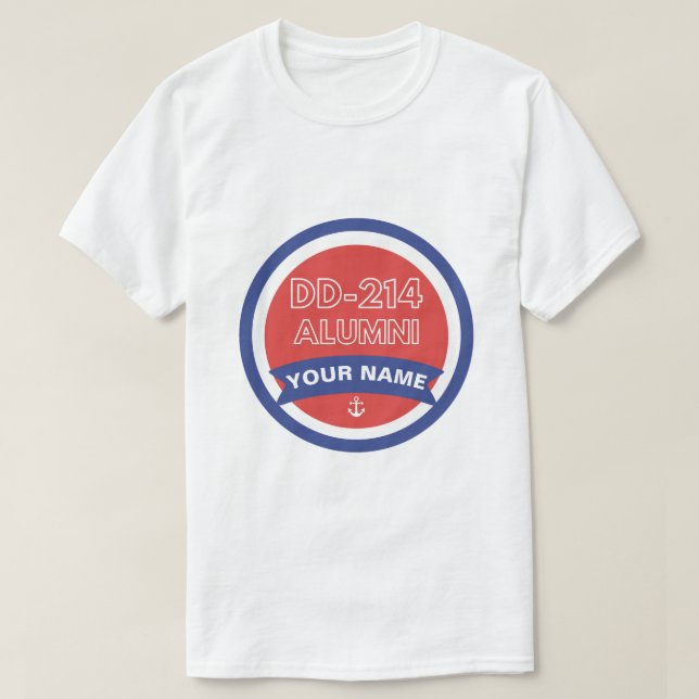 DD-214 Alumni Navy Rentirement T-Shirt (Design vorne)