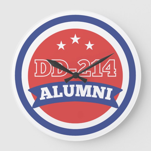 DD-214 Militärruhestand der Alumni-Armee Große Wanduhr (Vorderseite)