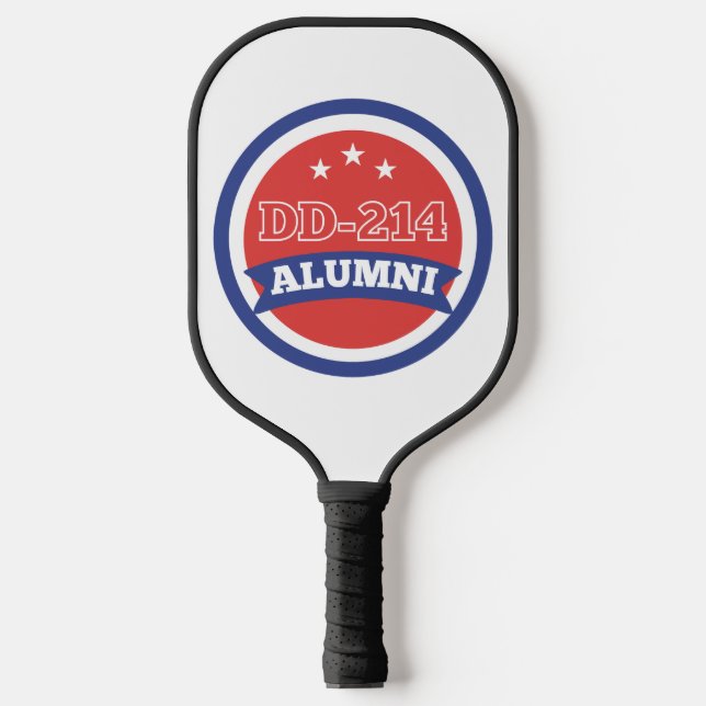 DD-214 Militärruhestand der Alumni-Armee Pickleball Schläger (Vorderseite)