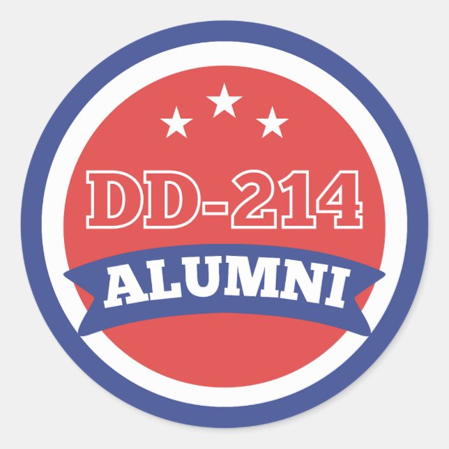 DD-214 Militärruhestand der Alumni-Armee Runder Aufkleber (Vorderseite)