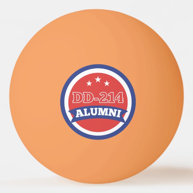 DD-214 Militärruhestand der Alumni-Armee Tischtennisball (Vorderseite)