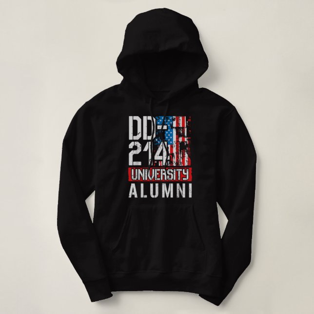 DD-214 University Alumni - Militärveteran Ret. Hoodie (Design vorne)