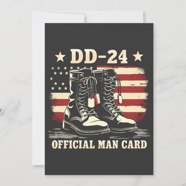 DD 24 Carte d'homme officielle Drapeau de la journ (Devant)