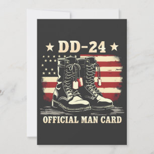 DD 24 Carte d'homme officielle Drapeau de la journ