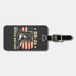 DD 24 Offiziell Man Card American Veteran Day Flag Gepäckanhänger
