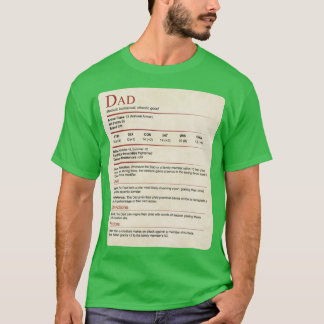 DD Dad Stat Block Geschenk T-Shirt