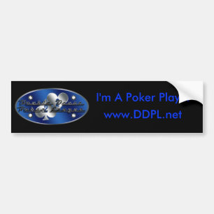 DDPL: Ich bin ein Poker-Spieler-Autoaufkleber Autoaufkleber