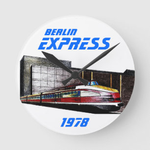 DDR Design Berlin Runde Wanduhr