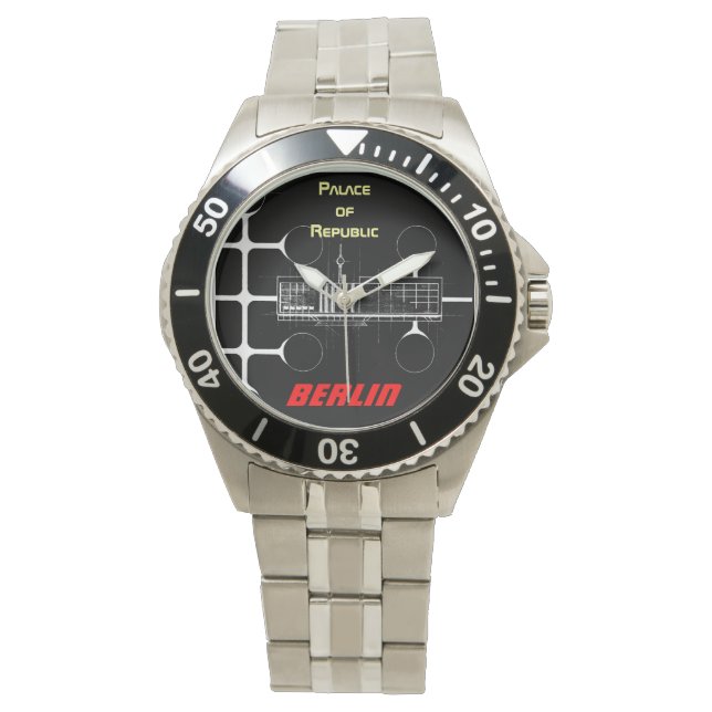 DDR Design Palast der Republik Armbanduhr (Vorderseite)