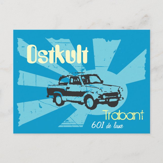 DDR Design Trabbikult Postkarte (Vorderseite)
