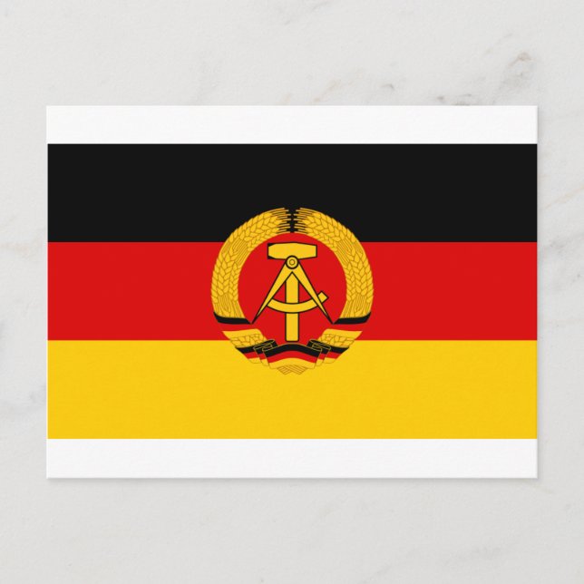 DDR - Flagge der DDR Postkarte (Vorderseite)