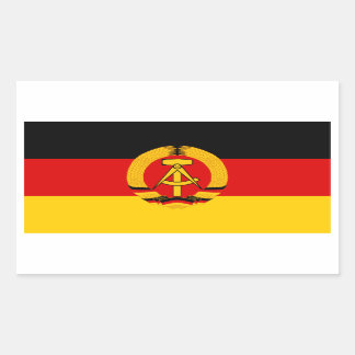 DDR-Flagge Rechteckiger Aufkleber