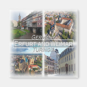 DE0122 Europa, Deutschland, Erfurt und Weimar, Küh Magnet