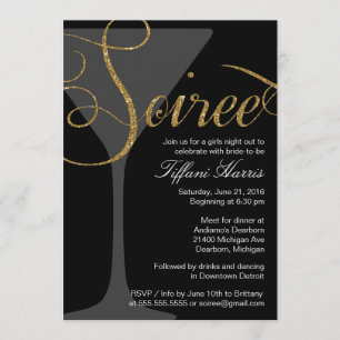 De Bachelorette de filles de nuit invitation de
