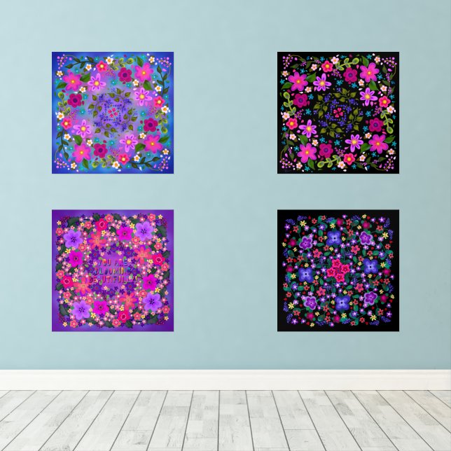 De Belles Fleurs De Boho Fleurissant Folie (Parquet)
