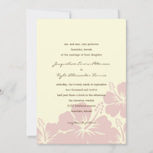 De Belles Invitations De Mariage Hibiscus (Roses)