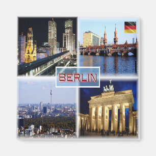 DE Berlin - Bikini Haus - Oberbaum - Skyline Magnet
