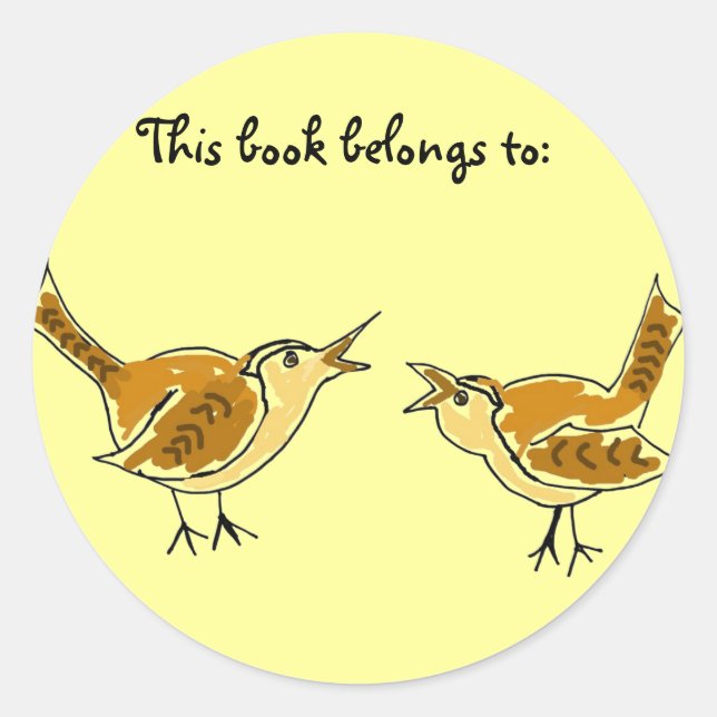 DE- Birds Dieses Buch gehört: Aufkleber (Vorderseite)