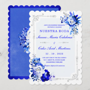 De Boda Originales y Elegantes en Azul Rey Einladung
