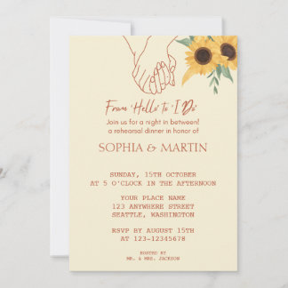 De 'Bonjour' à 'Je le veux' Invitation pour le dîn