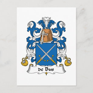 de Bus Familienwappen Postkarte