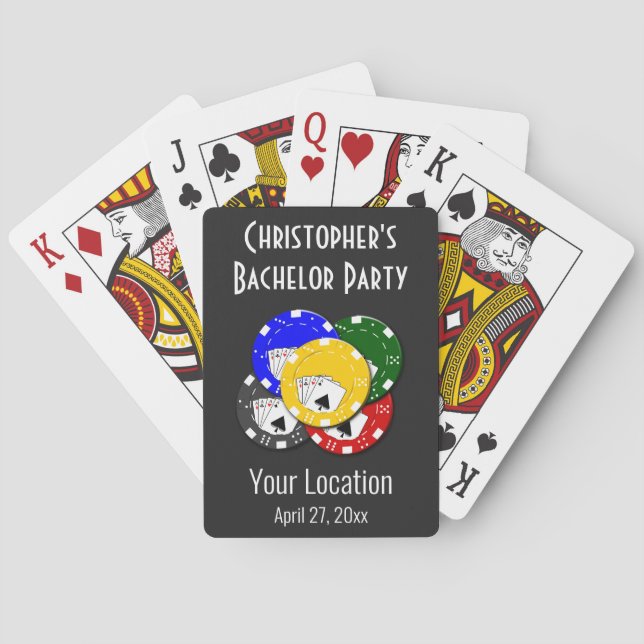 De Cartes Bachelor Party Wedding Favoriser Poker Jeu (dos)