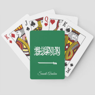 De Cartes Jeu Drapeau Saoudien, Arabie Saoudite Jouer Des Ca