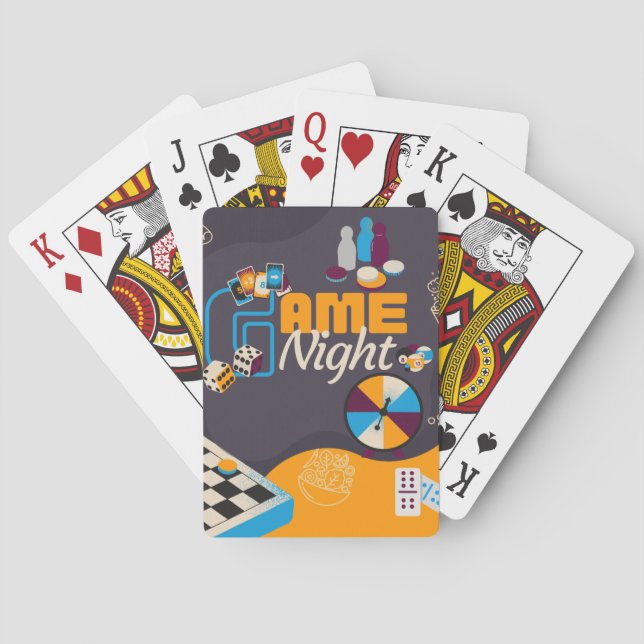 De Cartes Jeu Nuit Décorations Thématiques Fête (dos)