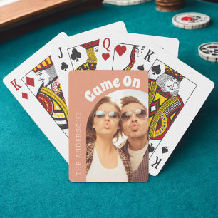 De Cartes Jeu Sur Photo Famille Jeu Nuit Retro