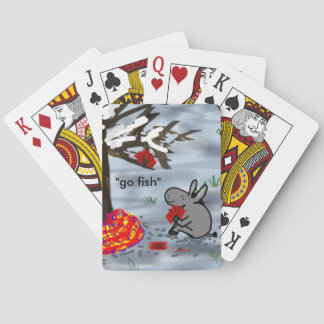 De Cartes le jeu d'âne vont des poissons